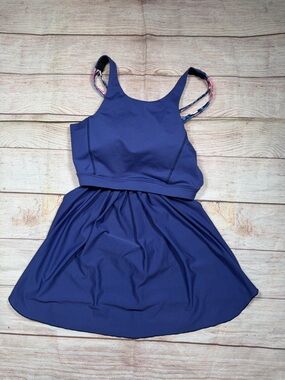 POPFLEX Purple Blue Tank and Bra with Multi-Color Straps